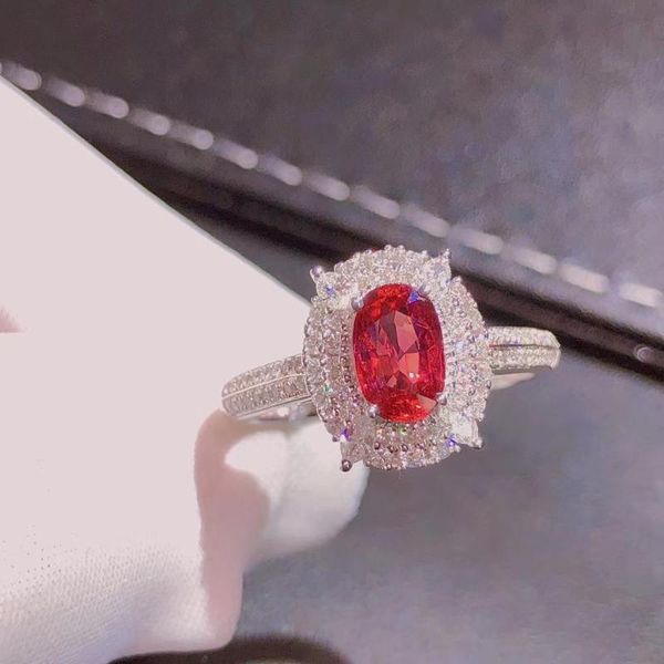 natural 1.09ct red ruby ring diamonds jewelry anniversary female's rings for women's fine cluster, Golden;silver
natural 1.09ct red ruby ring diamonds jewelry anniversary female's rings for women's fine cluster, Golden;silver