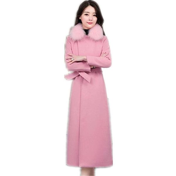women's wool & blends 2021 elegant women autumn winter woolen trench thickened warm fur collar coat female fashion street wild coats f1, Black
women's wool & blends 2021 elegant women autumn winter woolen trench thickened warm fur collar coat female fashion street wild coats f1, Black