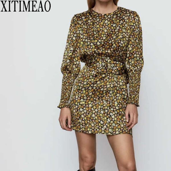 za women retro printing dress office casual es spring autumn with belt slim mini xitimeao 210604, Black;gray
za women retro printing dress office casual es spring autumn with belt slim mini xitimeao 210604, Black;gray