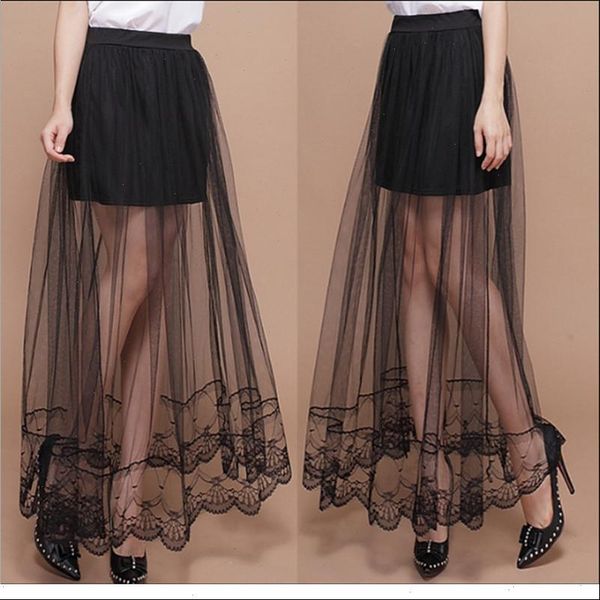 women skirt summer lace skirts womens fashion long section tulle black and white 
women skirt summer lace skirts womens fashion long section tulle black and white