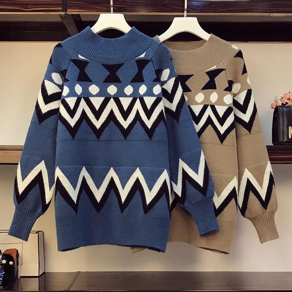 women winter sweater and pullovers 2021 o neck argyle pull jumpers oversized vintage chic knitwear steetwear women's sweaters, White;black
women winter sweater and pullovers 2021 o neck argyle pull jumpers oversized vintage chic knitwear steetwear women's sweaters, White;black
