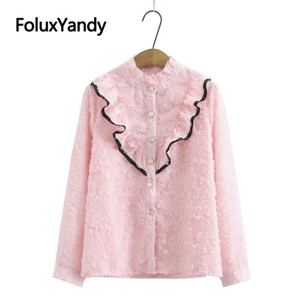 plus size t-shirt 2021 autumn shirt women blouse ruffles korean style sweet long sleeve shirts pink black beige kkfy5620
plus size t-shirt 2021 autumn shirt women blouse ruffles korean style sweet long sleeve shirts pink black beige kkfy5620