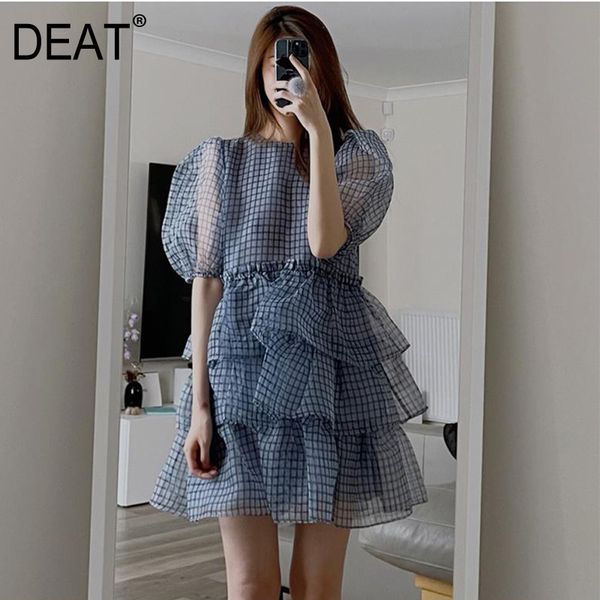women striped lattice ruffles above knee dress o-neck lantern sleeve loose fit fashion spring summer gx1050 210421, Black;gray
women striped lattice ruffles above knee dress o-neck lantern sleeve loose fit fashion spring summer gx1050 210421, Black;gray