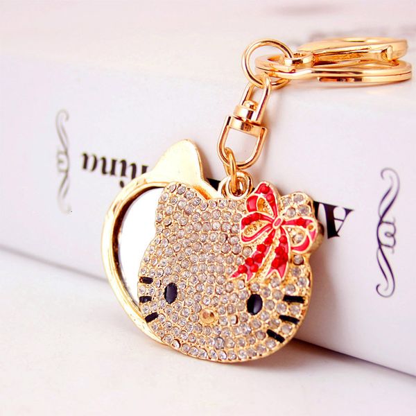 souvenir creative and lovely diamond inlaid cartoon cat's head makeup mirror keychain women's bag accessories metal pendant
souvenir creative and lovely diamond inlaid cartoon cat's head makeup mirror keychain women's bag accessories metal pendant