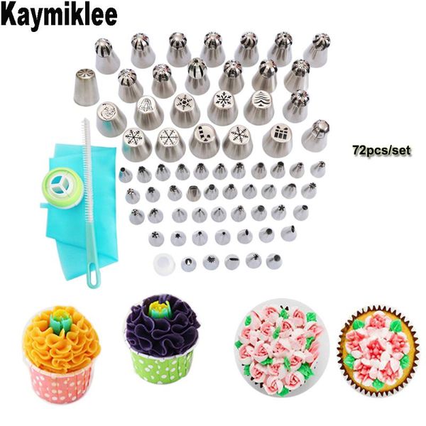 baking & pastry tools kaymiklee 72pcs/set russian icing piping tips set stainless steel nozzles for cake decorating cs074
baking & pastry tools kaymiklee 72pcs/set russian icing piping tips set stainless steel nozzles for cake decorating cs074