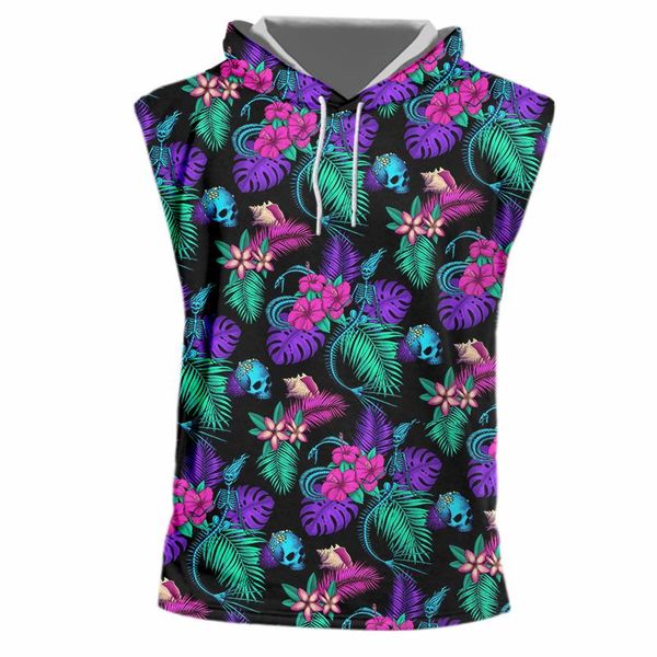 men' tank gothic style hoodies vest 3d print horror skulls and colorful flowers leaves harajuku vogue streetwear cool top, White;black
men' tank gothic style hoodies vest 3d print horror skulls and colorful flowers leaves harajuku vogue streetwear cool top, White;black