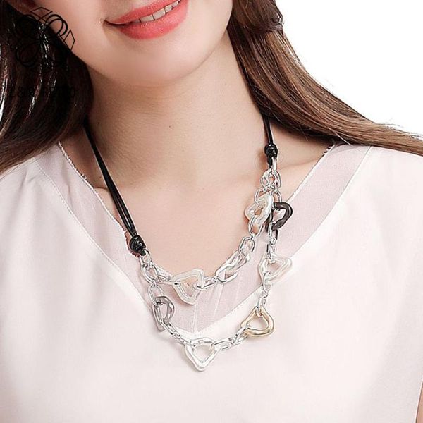pendant necklaces 2 layer geometric statement collar necklace vintage suspension pendants trend neck chokers costume jewelry for woman acces, Silver
pendant necklaces 2 layer geometric statement collar necklace vintage suspension pendants trend neck chokers costume jewelry for woman acces, Silver