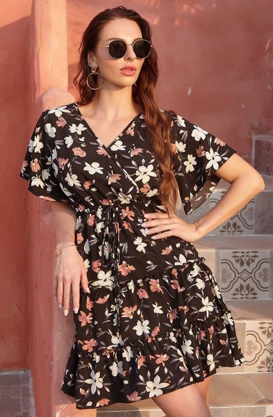 floral print chiffon summer beach dress plus size 4xl holidays v neck short sleeve ruffles mini dress women elastic waist 210625, Black;gray
floral print chiffon summer beach dress plus size 4xl holidays v neck short sleeve ruffles mini dress women elastic waist 210625, Black;gray
