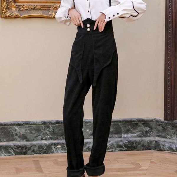 women's pants & capris shengpalae solid color high waist court style overalls women vintage corduroy drawstring trousers 2021 spring pc, Black;white
women's pants & capris shengpalae solid color high waist court style overalls women vintage corduroy drawstring trousers 2021 spring pc, Black;white