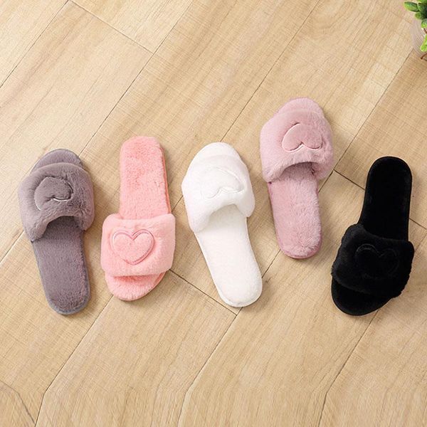 home slippers winter non-slip cotton shoes warm tpr open-toed ordinary thick viscose, Black