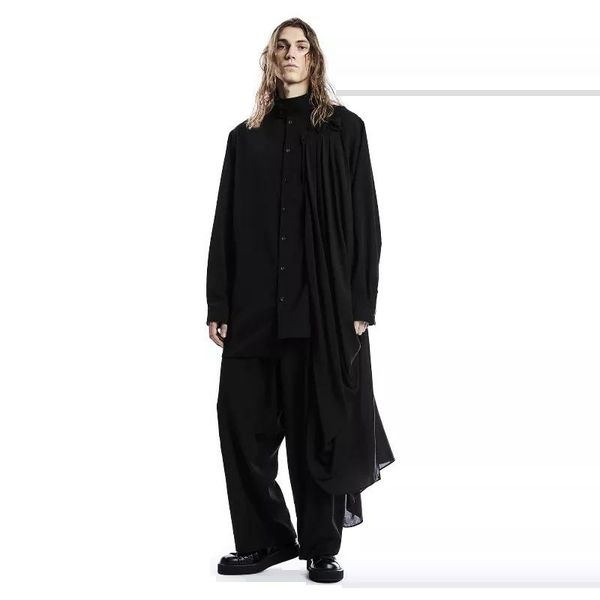 men's casual shirts long sleeve shirt multi combination elegant wrap dark loose big tide top, White;black
men's casual shirts long sleeve shirt multi combination elegant wrap dark loose big tide top, White;black