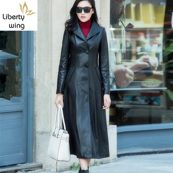 Women's Leather & Faux Spring Autumn Fashion Brand Womens Single Breasted Full Length Jackets Long Trench Coat Belted Slim Fit Clothes Big S, Black
Women's Leather & Faux Spring Autumn Fashion Brand Womens Single Breasted Full Length Jackets Long Trench Coat Belted Slim Fit Clothes Big S, Black