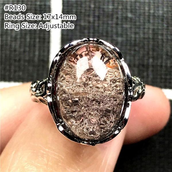 cluster rings 100% natural ghost phantom quartz ring jewelry for woman lady man gift crystal garden silver love adjustable sizering, Golden;silver
cluster rings 100% natural ghost phantom quartz ring jewelry for woman lady man gift crystal garden silver love adjustable sizering, Golden;silver