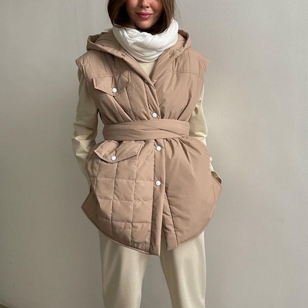 women's vests xmax fashion hooded collected waisted women elegant wide shoulders coats solid asymmetrical cotton ladies, Black;white 
women's vests xmax fashion hooded collected waisted women elegant wide shoulders coats solid asymmetrical cotton ladies, Black;white