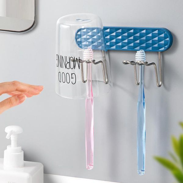 hooks & rails stainless steel toothbrush cup holder punch-wall-mounted wash rack modern simplicity storage
hooks & rails stainless steel toothbrush cup holder punch-wall-mounted wash rack modern simplicity storage