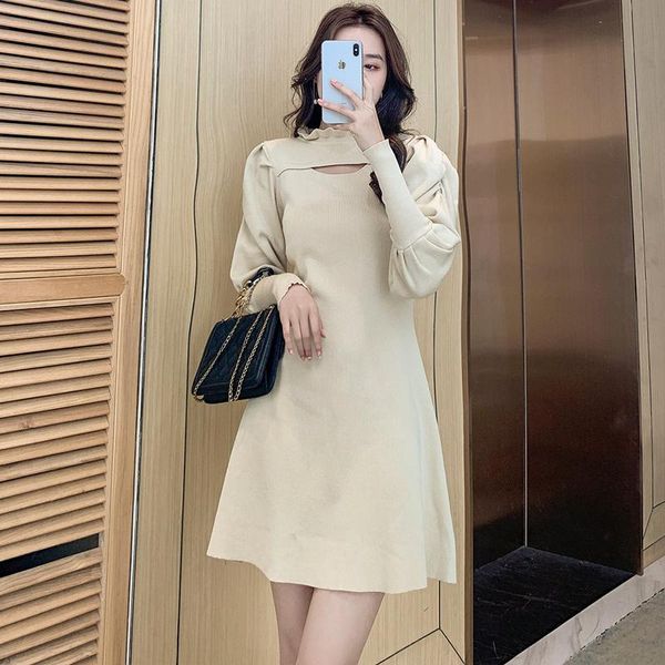 casual dresses women one piece dress autumn 2022 office lady korea style knitting long sleeve patchwork solid black robe, Black;gray
casual dresses women one piece dress autumn 2022 office lady korea style knitting long sleeve patchwork solid black robe, Black;gray