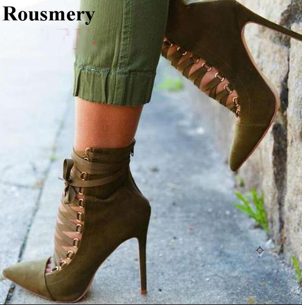 boots women design pointed toe lace-up suede leather high heel ankle stiletto strap fashion dress shoe, Black
boots women design pointed toe lace-up suede leather high heel ankle stiletto strap fashion dress shoe, Black