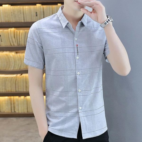 men's trend summer personality breathable square collar stripe brand handsome clothes loose casual slim thin shirt shirts, White;black
men's trend summer personality breathable square collar stripe brand handsome clothes loose casual slim thin shirt shirts, White;black