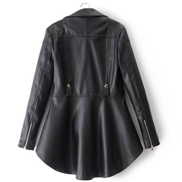 women's jackets spring woman solid color long sleeve turn-down collar zippers irregular hem loose pu coat jacket fashion fw2r, Black;brown
women's jackets spring woman solid color long sleeve turn-down collar zippers irregular hem loose pu coat jacket fashion fw2r, Black;brown