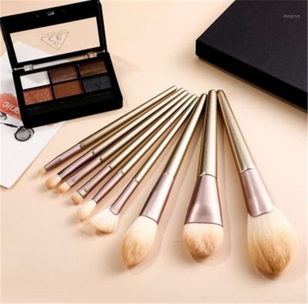10pcs champagne makeup brushes set foundation powder blush eyeshadow concealer lip eye make up brush beauty tools t102001
10pcs champagne makeup brushes set foundation powder blush eyeshadow concealer lip eye make up brush beauty tools t102001