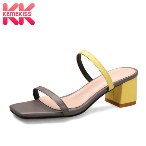 kemekiss size 33-46 women sandals shoes design open square toe genuine leather slippers good quality footwear, Black
kemekiss size 33-46 women sandals shoes design open square toe genuine leather slippers good quality footwear, Black