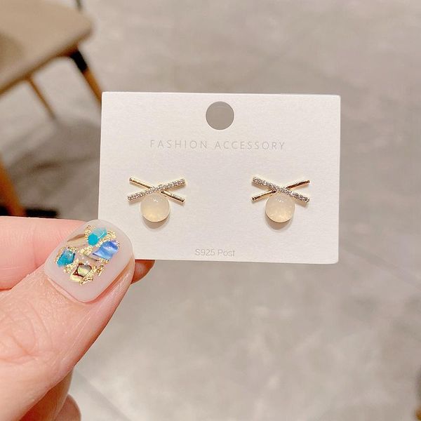 stud exquisite small stone zircon cross earrings gold color plated fashion women girls party gift jewelry, Golden;silver
stud exquisite small stone zircon cross earrings gold color plated fashion women girls party gift jewelry, Golden;silver