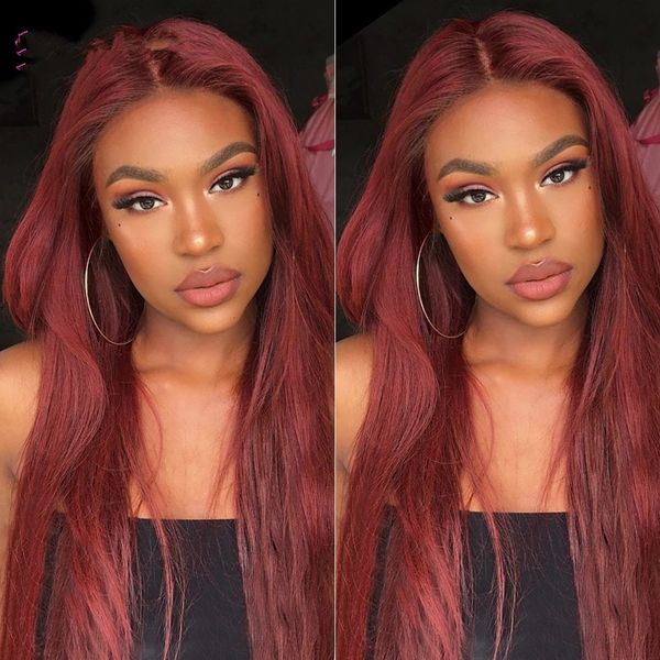 burgundy 13x4 hd transparent lace frontal human hair wigs 99j straight 360 front wig for women pre plucked 150%, Black;brown
burgundy 13x4 hd transparent lace frontal human hair wigs 99j straight 360 front wig for women pre plucked 150%, Black;brown