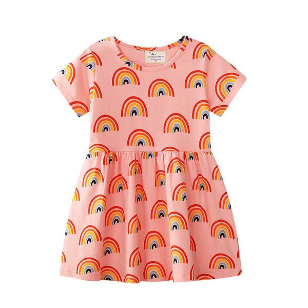 jumping meters princess girls rainbow dresses summer baby clothes party for children tutu kids dress 210529, Red;yellow
jumping meters princess girls rainbow dresses summer baby clothes party for children tutu kids dress 210529, Red;yellow