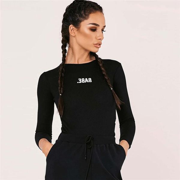 long sleeve rompers women bodysuits 2021 skinny jumpsuits o-collar mid waist bodysuit female playsuits slim tshirt women's &, Black;white
long sleeve rompers women bodysuits 2021 skinny jumpsuits o-collar mid waist bodysuit female playsuits slim tshirt women's &, Black;white