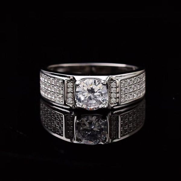 1ct d color male moissanite rings full diamond s925 sterling silver platinum plated men ring fine jewelry pass cluster, Golden;silver
1ct d color male moissanite rings full diamond s925 sterling silver platinum plated men ring fine jewelry pass cluster, Golden;silver
