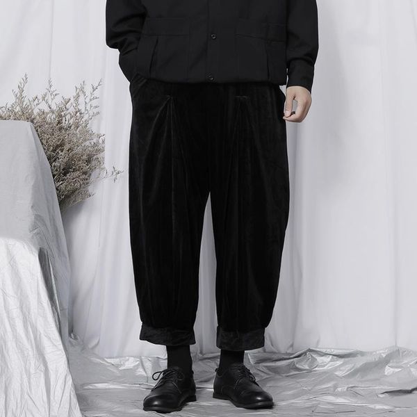 tidy dark yamamoto style slacks velvet warm loose hallem pants elastic waist trousers men's, Black
tidy dark yamamoto style slacks velvet warm loose hallem pants elastic waist trousers men's, Black