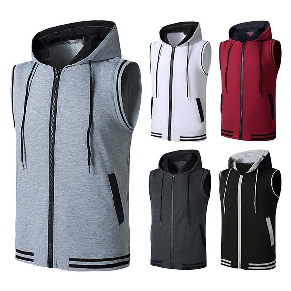 men's hoodies & sweatshirts 2021 mens sleeveless shirts fashion streetwear hooded zipper men hoodie jacket summer pullover loose, Black
men's hoodies & sweatshirts 2021 mens sleeveless shirts fashion streetwear hooded zipper men hoodie jacket summer pullover loose, Black