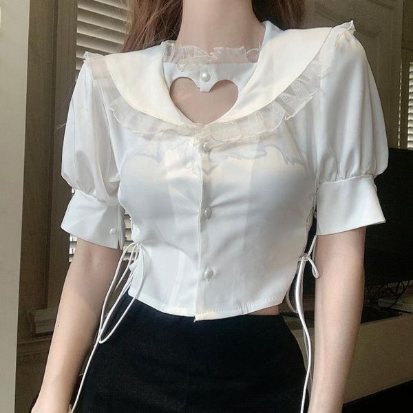 women's t-shirt sweet style slim patchwork lace white ladies summer love hollow out bandage tees puff short sleeve t shirts women clot
women's t-shirt sweet style slim patchwork lace white ladies summer love hollow out bandage tees puff short sleeve t shirts women clot