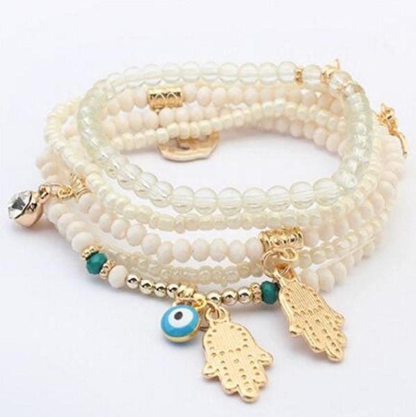 charm bracelets women's classic fashion banquet jewelry pendant multilayer resin bead bracelet, Golden;silver
charm bracelets women's classic fashion banquet jewelry pendant multilayer resin bead bracelet, Golden;silver