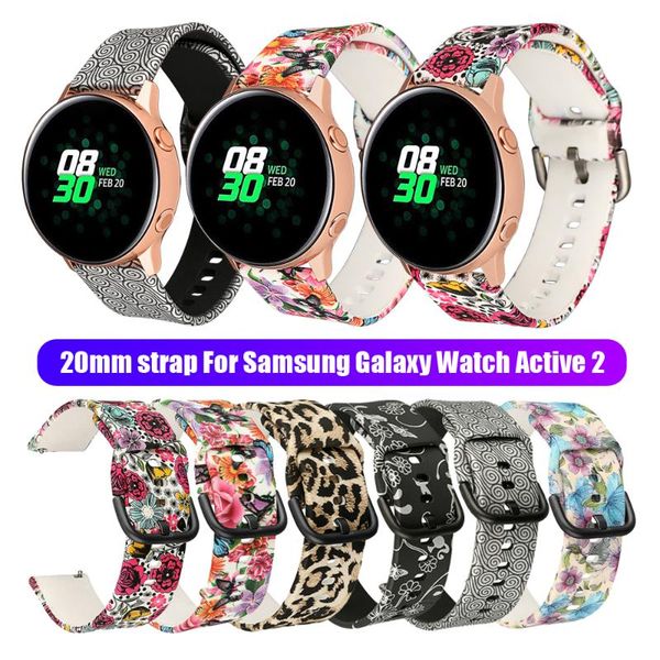 watch bands 20mm soft silicone flower printing replacement band strap for samsung galaxy active 2 42mm, Black;brown
watch bands 20mm soft silicone flower printing replacement band strap for samsung galaxy active 2 42mm, Black;brown