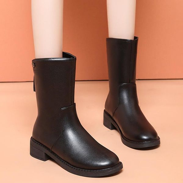 lucyever women short plush warm mid calf waterproof pu leather square heels boots woman casual round toe shoes ladies codj, Black
lucyever women short plush warm mid calf waterproof pu leather square heels boots woman casual round toe shoes ladies codj, Black