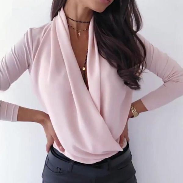 women's t-shirt women spring autumn long sleeve deep v-neck irregular elegant vogue street solid pink tee milk shreds shirt, White
women's t-shirt women spring autumn long sleeve deep v-neck irregular elegant vogue street solid pink tee milk shreds shirt, White
