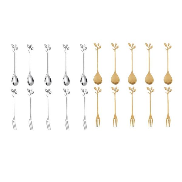 forks 5spoon+5forks stainless steel leaf coffee cake spoon fork dessert spoons, stirring teaspoon set
forks 5spoon+5forks stainless steel leaf coffee cake spoon fork dessert spoons, stirring teaspoon set