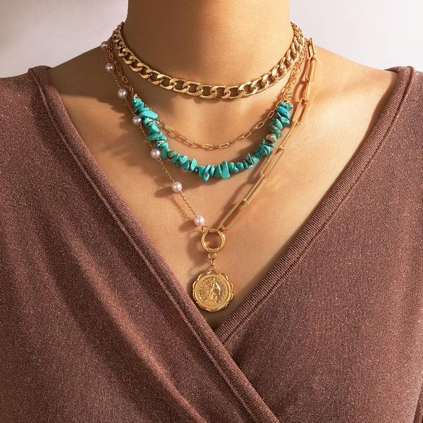 chains bohe multilayer blue stone necklace for women fashion pearl geometry metal chain party jewelry collar 18302, Silver
chains bohe multilayer blue stone necklace for women fashion pearl geometry metal chain party jewelry collar 18302, Silver