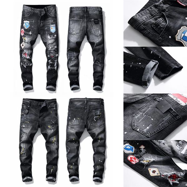 21ss sell mens designer jeans distressed ripped slim fit motorcycle biker denim for men s fashion mans black pants, Blue
21ss sell mens designer jeans distressed ripped slim fit motorcycle biker denim for men s fashion mans black pants, Blue