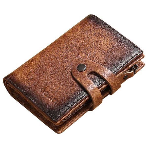 wallets 2021 men's wallet genuine leather retro cowhide short vertical snap zipper male high quality, Red;black
wallets 2021 men's wallet genuine leather retro cowhide short vertical snap zipper male high quality, Red;black