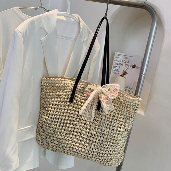 evening bags summer straw shoulder bag large capcity woven totes bohemia lace ribbon handmade handbag vacation rattan beach bolsa sac
evening bags summer straw shoulder bag large capcity woven totes bohemia lace ribbon handmade handbag vacation rattan beach bolsa sac