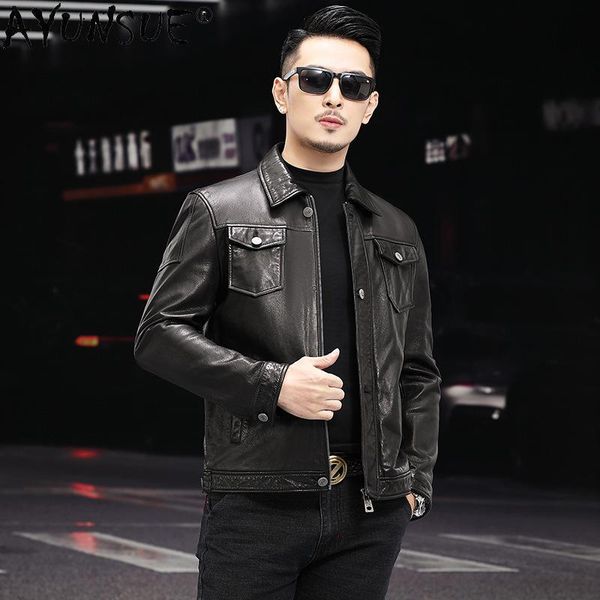 men's leather & faux ayunsue 100% genuine jacket men spring autumn 2021 sheepskin coat male short black jaqueta masculina gxy279
men's leather & faux ayunsue 100% genuine jacket men spring autumn 2021 sheepskin coat male short black jaqueta masculina gxy279