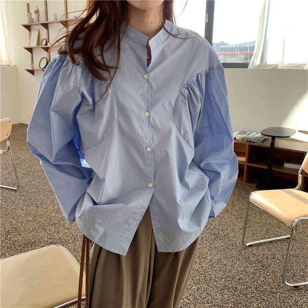 stylish summer streetwear o-neck clothe casual all match blouses femme solid oversize chic loose shirts 210421, White
stylish summer streetwear o-neck clothe casual all match blouses femme solid oversize chic loose shirts 210421, White