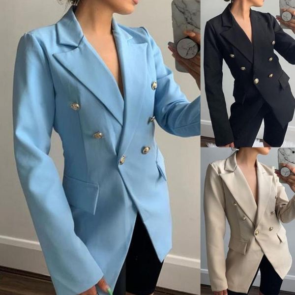 women's suits & blazers 2021 chic formal jacket women office slim fit medium long sleeve double breasted solid cardigan blazer, White;black
women's suits & blazers 2021 chic formal jacket women office slim fit medium long sleeve double breasted solid cardigan blazer, White;black