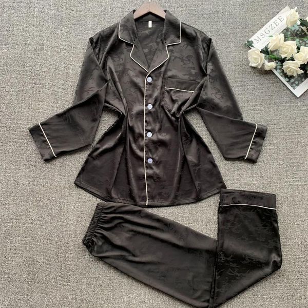 2pcs 2021 pajama set women lace satin sleepwear and pants silky pyjamas spring nightwear sleep homewear suit men's, Black;brown
2pcs 2021 pajama set women lace satin sleepwear and pants silky pyjamas spring nightwear sleep homewear suit men's, Black;brown