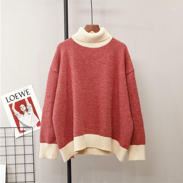 women's sweaters women high neck oversized thick warm winter sweater 2021 turtleneck patchwork knitted pullover knitwear femme jumper, White;black
women's sweaters women high neck oversized thick warm winter sweater 2021 turtleneck patchwork knitted pullover knitwear femme jumper, White;black