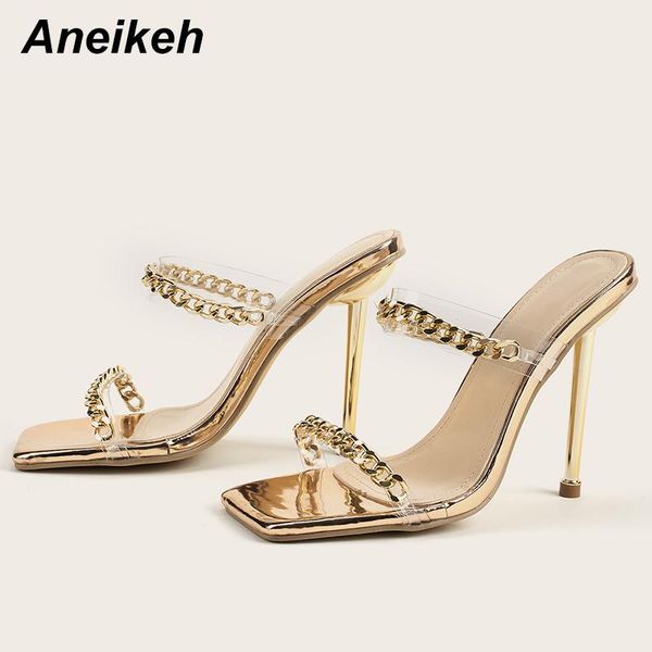 aneikeh 2021 summer women's shoes chain metal decoratio bordered fashion leisure high heels wedding ladies pvc slippers, Black
aneikeh 2021 summer women's shoes chain metal decoratio bordered fashion leisure high heels wedding ladies pvc slippers, Black