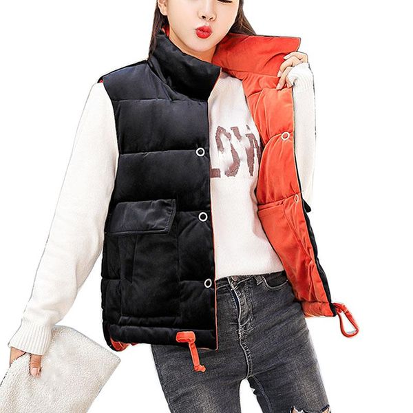 women's vests ms cotton vest double-sided coat female autumn winter korean short paragraph down women thick warm, Black;white
women's vests ms cotton vest double-sided coat female autumn winter korean short paragraph down women thick warm, Black;white