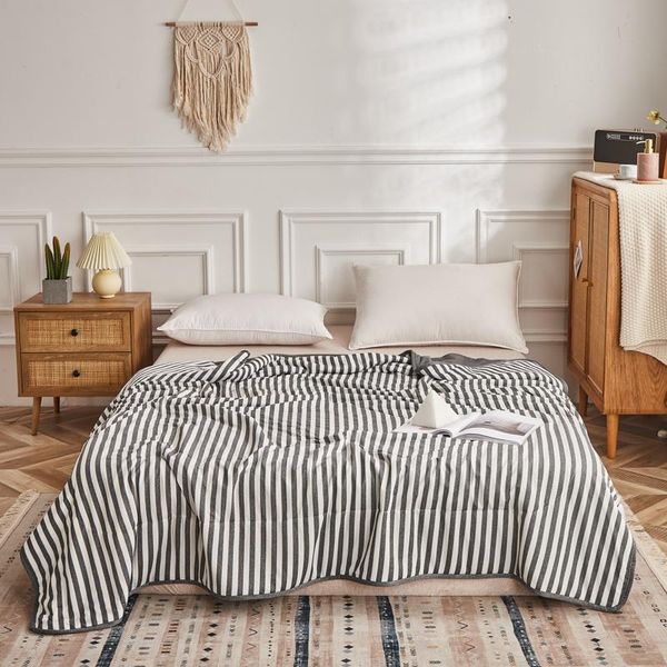 comforters & sets air condition thin stripe summer cool quilt single double breathable sofa office bed travel quilts throw blanket
comforters & sets air condition thin stripe summer cool quilt single double breathable sofa office bed travel quilts throw blanket